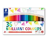 [157 M36] STAEDTLER Crayon couleur ergosoft triangulaire 157 boîte métal coul...