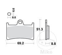 15891-PLAQUETTES DE FREIN FRITTÉES compatible avec YAMAHA YZF-R6 600 ABS 118/48