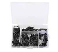 158Pcs Kit de Boulons de Carénage, Kit de Boulons de Carénage Universel pour Moto Vis Fixations Kits de Montage de Carrosserie Rondelles Écrous Vis Clips Assortiment(Noire)