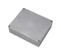 1590XX Boîtier électrique en aluminium moulé sous pression pour boîtier d'instruments industriels, IP54 avec couvercle hermétique, finition argentée 145 x 121 x 39 mm