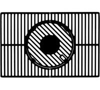 LANDMANN Modulus Système de grille de cuisson | Convient pour Triton 3.1/4.1 | Avec insert de base modulaire Ø 30,5 cm pour plaque de barbecue, WOK, pierre à pizza, brochettes | Noir et carré | Dimensions 65 x 44 x 2 cm [Fonte]