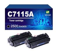 15A C7115A Cartouche De Toner Compatible pour HP 3300MFP 3310MFP 3320MFP 3320N 3330MFP 3380MFP; LaserJet 1000 1005 1200 1200N 1200SE 1220 1220SE,15A-2 Pack
