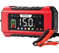 15A Chargeur de Batterie de Voiture, 12V 15A/24V 8A Chargeur de Batterie Intelligent Entièrement Automatique avec Compensation de Température pour Les Batteries Plomb-Acide et LifePO4