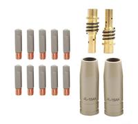 15AK Kit de buse de torche de soudage, 14 pièces, ensemble de protection avec revêtement isolé, pour soudeurs MIG, professionnels du travail des métaux, utilisation industrielle automobile