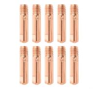 15AK Lot de 10 embouts de contact pour torche de soudage MIG - Buses à gaz pour torche 15AK, pointes de soudage en cuivre de 0,8 mm/1,0 mm/1,2 mm, compatibles avec les soudeurs MIG, (C)