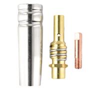 15AK Lot de 3 accessoires de soudage pour torche avec buses et embouts de contact conçus pour les applications de soudeur MIG (1,2 mm)