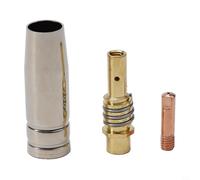 15AK MIG Lot de 3 buses de torche pour équipement de soudage de style Binzel avec embouts conducteurs, support de pointe et buse, options d'ouverture intérieure : (1,0 mm)
