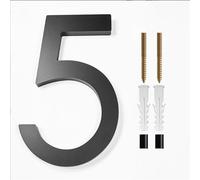 15cm House Number Outdoor Letters Digital 0-9 Door Alphabet Exterior 6 Inches Numbers Address Plaque Signs On(Black-5)