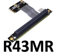 15CM R43MR Extension de carte graphique M.2 NVMe M Key à PCIe x4 x16, adaptateur coudé à 90 degrés pour carte mère STX Nipseyteko