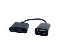 15CM Station d'accueil 30 Broches Femelle vers USB 2.0 Femelle Câble Court de Charge de données Dock 30P Dark &Neigeux (Size : 15CM, Color : Svart)