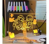 15cm x 15cm Led Note Board with Colors for Kids, Acrylic Dry Erase Board with Light, Led Noteboard with Colors