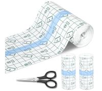 15cmx10m Pansement Tatouage Waterproof avec Ciseaux,Seconde Peau Tatouage | Pansements Imperméables, Effet Seconde Peau pour Le Sport, La Douche, Les Soins Post Tatouage et L'entretien du Tatouage