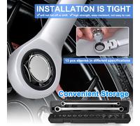 15in1 Multifunctional Ratchet Wrench Sleeves Set Practical Motorcycle Bicycle Bathroom Air Conditioner Auto Repairs Maintenance Tool Set Household Hardware Combination Tool Set