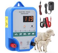 15km ClôTure éLectrique, 12V 2.0J Cloture Electrique Pour Animaux avec affichage LED, 12KV Dispositif de clôture électrique pour Chevaux Bovins Vache Moutons Volaille Ferme Jardin Pâturages
