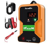 15KM Clôture Électrique pour Bétail Animaux, Électrificateur de Clôture Électrique, Haute Puissance 12V 2.0J 10 Miles, Protection pour Chevaux Bovins Vache Moutons Volaille Ferme Jardin Pâturages