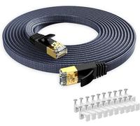 15M Câble Ethernet Cat7, External & Internal Lan Cable 10Gbit/S 600Mhz Plat Tissage Nylon Stp Rj45 Cable Aver Salles Informatiques Extérieures Industrielles Et D'Entreprise, Avec 2[GBP6273522]