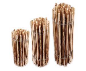 15m Clôture Ganivelle 120cm De Haut I Espacement Des Piquets 4-6cm I Clôture En Noisetier I Blocage Naturel Des Champignons Et Des Insectes I Clôture En Bois Durable Avec Double Harnais Métallique I