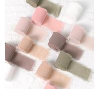 15m Frayed Silk Ribbon Edged Wrinkle Chiffon Handmade Ripped Wedding Party Flower Bouquet Packing Decorations DIY Craft(XFZD-23)