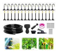 15m Kit de système d'arrosage de jardin réglable - Nouveau système d'irrigation avec buse flexible pour plantes d'extérieur, pelouse et jardin
