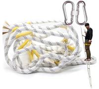 15m Rope Ladder for Adults - Soft Non-Slip Climbing Ladder for Emergency Rescue, Fire Safety, Fitness Training, and Rock Climbing - Durable Resin Construction (25m)