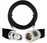 15m RP-SMA mâle vers N femelle câble coaxial - HF400 Flexible 50 Ohm Câble d'extension (équivalent LMR400 UF UltraFlex) - pour WiFi / Routeur / Antenne / RF / Radio