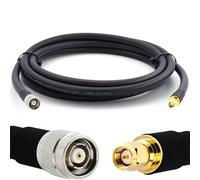 15m RP-TNC mâle à SMA mâle Câble coaxial - HF400 Flexible 50 Ohm Câble d'extension (équivalent LMR400 UF UltraFlex) - pour WiFi LTE CDMA GSM DCS 4G 5G 6G Mobile Wireless Routeur Antenne