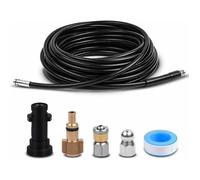 15m tuyau nettoyage canalisation, kit pour Karcher K2-K7 LAVOR, nettoyeur haute pression, déboucheur efficace, flexible
