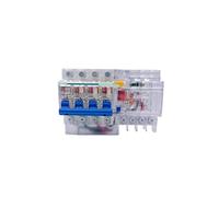 15MA Transparent Shell Leakage Protector Circuit Breaker 220V 32A 40A 63A 380V Air Switch 1P 2P 3P 4P, Pièces(4P,16A)
