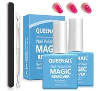 15ml 2 Pièces Dissolvant Vernis Semi Permanent, Gel Vernis Nail Polish Remover, Avec Lime à Ongles et Nail Cuticle Pusher, Retrait Rapide et Doux, Sans Endommager les Ongles