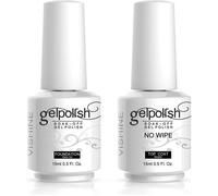 15Ml Base Coat & Top Coat Lot Vernis De Base Et Finition Vernis À Ongles Gel Semi-Permanent Manucure Kit 2 Pcs[YG38]