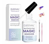 15ml Magic Remover pour Faux Ongle, Kit de Dissolvant pour Colle à Capsule, Dissolvant Vernis Semi Permanent, Remover Verni Doux, avec Pousse-Cuticules, Nourrissant Effet Hydratant, Violet