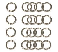 15mm Argent Anneaux O Strapping en acier inoxydable pour Collier pour chien Sac à dos Sacs à main Slings extérieur Bagages Sac corde Harnais Bijoux Antique Porte-clés d'extérieur Bracelet, 10pcs