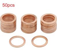 15mm Dia Interne rondelle cuivre Location Télé plaque étanchéité joint 50pcs