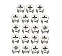 15mm Dia Meubles Connexion Cam Serrure Raccords Écrou En Alliage de Zinc Ton Argent 15 pcs