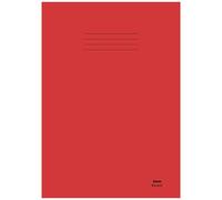 15mm: Exercise Books Ruled And Margin Wide Lined 15 Mm 80 Page A4 90gsm White Paper Writing Notebook For School Office Home Etc. - Red Cover