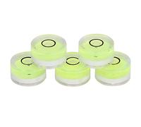 15mm Mini Round Level Bubble | 5pcs ABS & Acrylic Vial Level for Balance Scale/Camera Tripod/Electronic Scale | Horizontal Calibration Tool with 30±6° Range