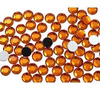 15mm Orange Hyacinth H125 Flat Back Acrylic Rhinestones Cosplay Plastic Gems Embelishments Jewelry Making Crafts Scrapbooking Costume Jewels - 50 Pieces