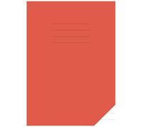 15mm Ruled Exercise Book A4: Lined Paper Notebook For Study / School 100 Pages Red Cover