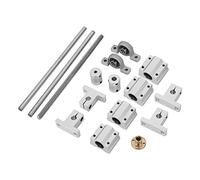 15PCS Accessoires de l'Imprimante, Axe Optique + Tige de Vis + Bloc Coulissant + Couplage + Bloc de Roulement + Arbre de Guidage Ensemble d'Outils de Mesure pour Imprimante 3D
