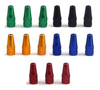 15pcs Bouchon de Valve en Aluminium Bouchons argents compatibles avec Les valves Presta et françaises Cache-pneus pour Chambres à air de vélo Bouchons Valve Velo Bouchon de Valve Presta Vélo No.22