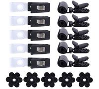 15pcs Clips Butoirs pour Drapeaux Jardin, Support Plastique Anti-Vent avec Butoir Caoutchouc Clips Magic Patch Accessoires de Fixation pour Drapeaux Intérieur et Extérieur Cour Pelouse