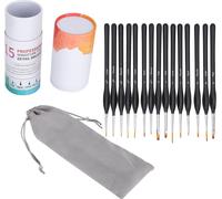 15pcs détail pinceau pinceau set aquarelle peinture à l'huile dessin avec sac de rangement