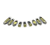 15Pcs Kit Complet d’éclairage intérieur à LED avec Douille, pour Volvo V50 MK2 2008 2009 2010 2011 2012 Dôme Carte Pied Coffre Lampe Blanc