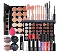 15Pcs Kit de maquillage Complet, Polyvalent Ensemble de Cosmétique avec Fard à Paupières Palette Correcteur Fard à Joues Rouge à Lèvre pour Femme, Tout-en-un Mallette de Maquillage Beauté Set#1