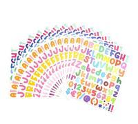 15PCS Lettre Autocollants Alphabet Coloré Gommettes Enfants Autocollants Numéro Alphabet Auto Adhésifs pour Déco