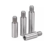 15pcs M5×10mm+8mm 304 entretoise de support de poteau en acier inoxydable mâle femelle cylindrique PCB carte mère entretoise