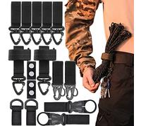 15PCS Molle Attachements De Sangles Ensemble De Pinces Pour Équipement Tactique Pour Gilet De Sac À Dos Tactique - Gardiens De Ceinture En Nylon, Porte-gant, Boucle De Mousqueton Suspendu (Noir)