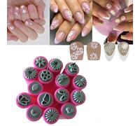 15pcs Nail Art Seal Pen Set, DIY Nail Art stylo de cachet de précision, Nail Art Flower Seal Pen, Nail Art Seal Pen Set, Nail Graffiti Nail Art Point Design Tool