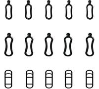 15pcs Noir Vélo Élastique Anneau En Caoutchouc Silicone Bande Élastique Support De Remplacement,Accessoires De Vélo Led Light,Mountain Bike Light Lampe De Poche Support De Guidon Élastique