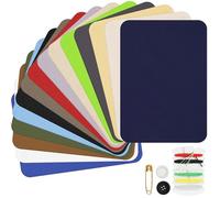 15pcs Patchs Tissu Thermocollant Jean Patch Thermocollant Vêtement Colle Plus Forte 100% Coton 15 15 pcs - 15 couleurs